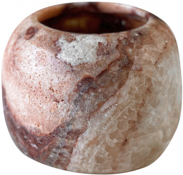 Teelichthalter - Alabaster Small - Braun - Zenza