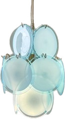 Hängeleuchte - Seventies - Glas - S - Blauw - Zenza