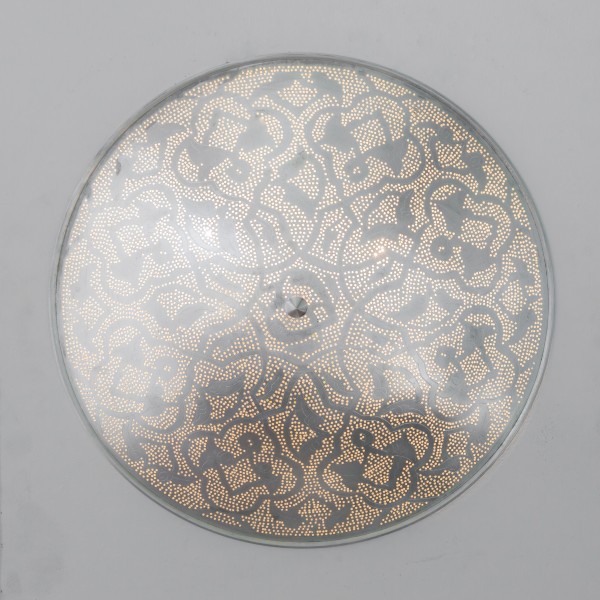 Plafonnier - Disk - L - Filigrain - Argent - Zenza