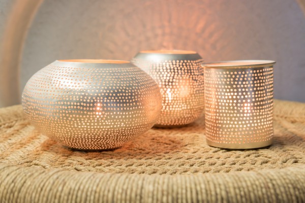 Wax Holder - Round Filisky - Silver - Zenza