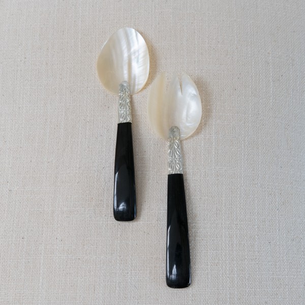 Spoon - and Vork Resin Mother of Pearl - Silver - Zenza