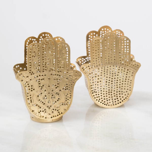 Wax Holder - Hand Double - Gold - Zenza