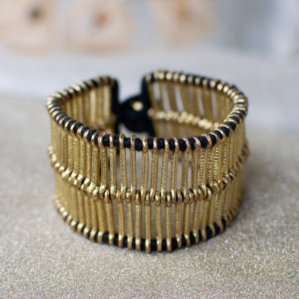 Armband - Love - Zwart/Goud - Zenza