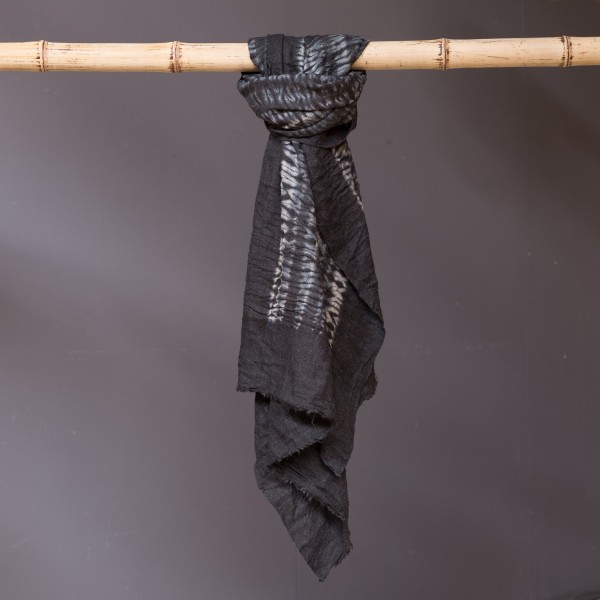 Écharpe - Wool Night - 70 x 180 cm - Noir - 100% pure merinowol - Zenza