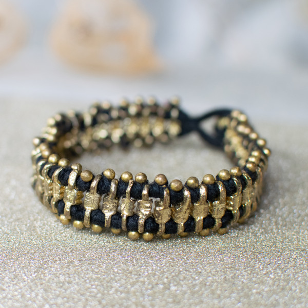 Armband - Droplets - Zwart - Zenza