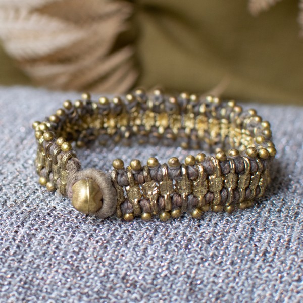 Armband - Droplets - Taupe - Zenza