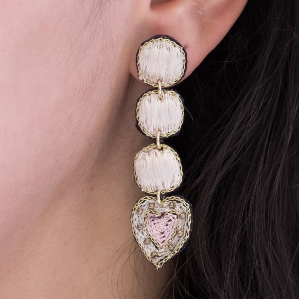 Earring - Heart Large - Ivory - Zenza