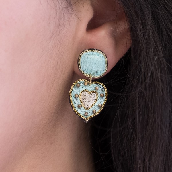 Earring - Heart Small - Jade - Zenza
