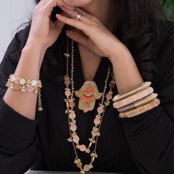 Necklace - Flow Braided - Blush - Zenza