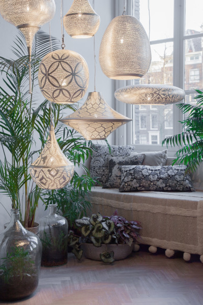 Hanglamp - Bella - Filigrain - M - Zilver - Zenza