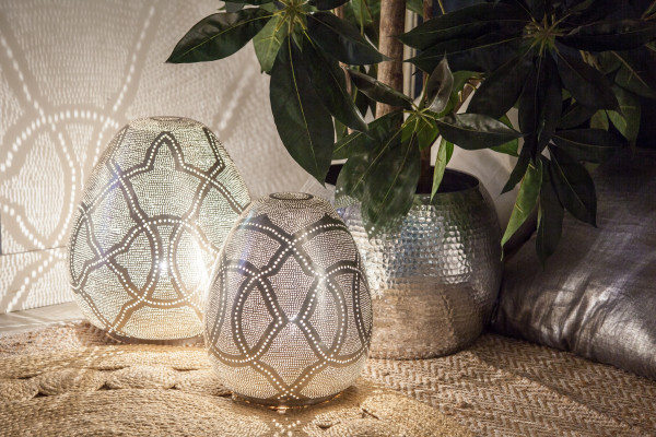 Tischleuchte - Tahrir - Filigros - S - Silber - Zenza