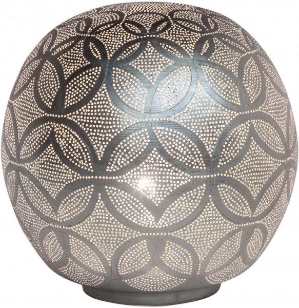 Table Lamp - Ball - Circles - M - Silver - Zenza