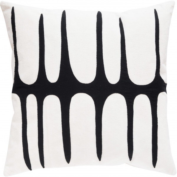 Pillow - Compozy Spine vierkant - Zwart/Wit - Zenza