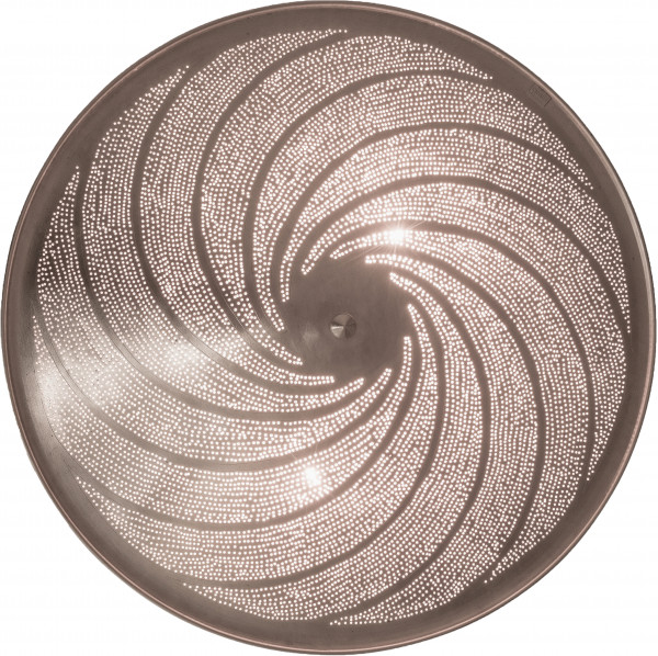 Plafondlamp - Disk - XL - Swirl - Zilver - Zenza