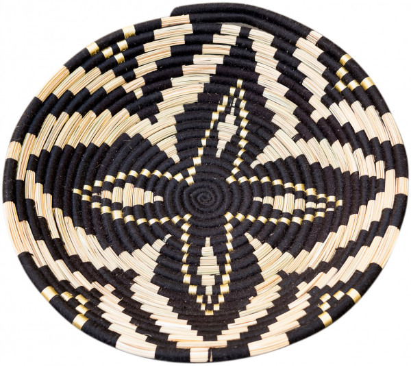Wanddekorationen - Sahara Floral Basket L - Schwarz/Gold - Zenza
