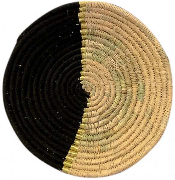 Décorations Murales - Sahara Abstract Basket Black Gold Small - Black / Natural / Gold - Zenza
