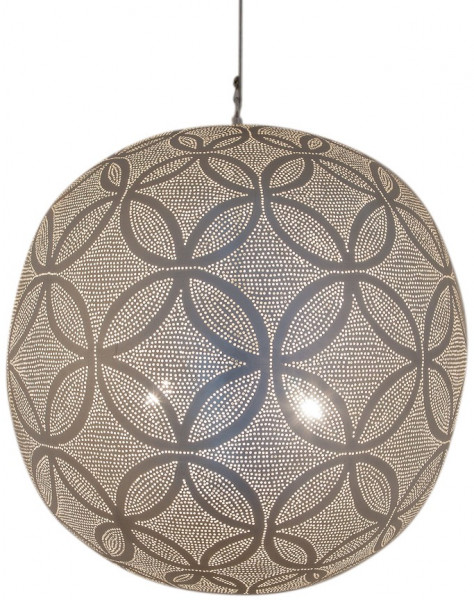 Pendant Lamp - Ball - Circles - XL - Silver - Zenza