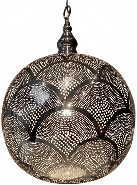 Pendant Lamp - Ball - Fan - XL - Nickel - Zenza