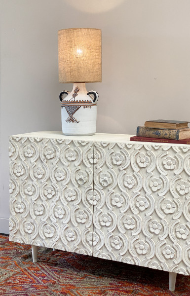 Table Lamp - Clay - Amfora - White - Black - Zenza