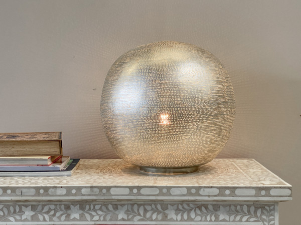 Lampe De Table - Ball - Filisky - XL - Argent - Zenza