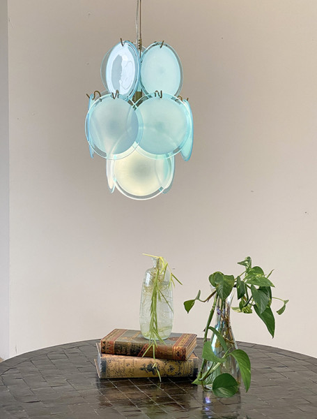 Hanglamp - Seventies - Glas - S - Blauw - Zenza