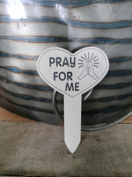 Plantprikker: Pray for me - Hartvormig