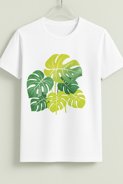 Monstera t-shirt - Wit