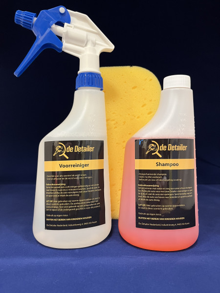 Voorreiniger & shampoo + spons