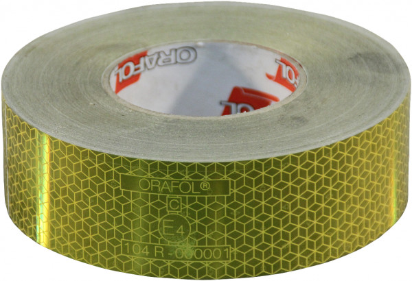 Markeringssticker opleggers >3500kg 50mm x 50mtr geel