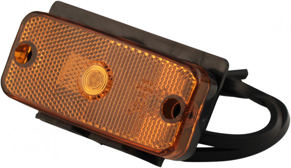 Zijmarkeringslamp Radex 915 led 12V+24V Inclusief montagesteun 90° Kabel 500mm met quick connector