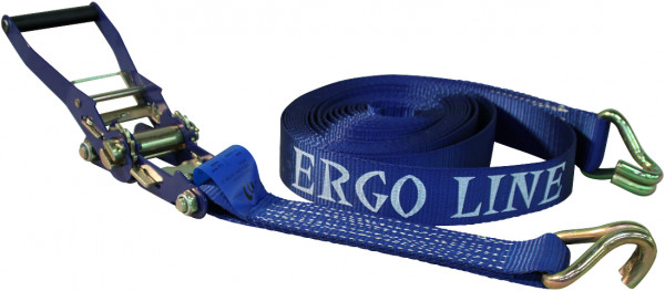 Zware spanband "ERGO-LINE" met trekratel blauw 50mm 9000mm Ergo line