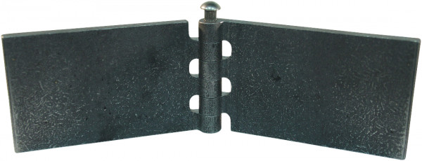 Recht portierscharnier met rvs pen 60 x 100mm scharnierblad blank niet demonteerbaar