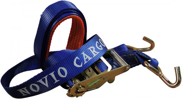 Spanband voor autotransporter  overval-model blauw/oranje 50mm 3900mm Novio Cargo