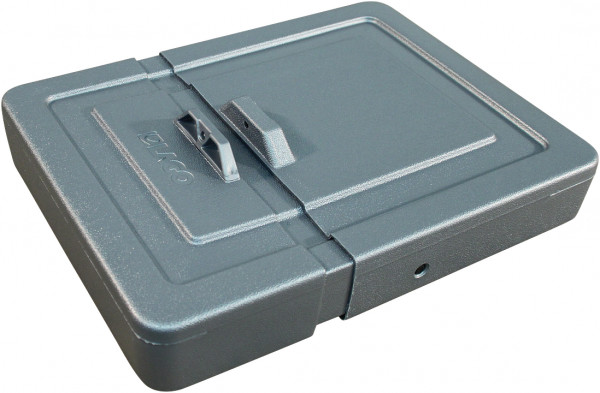 Documenthouder "Holdyx" rechthoek 325x270x71mm zilvergrijs UV bestendig