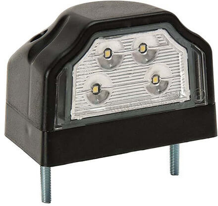 Kentekenlamp LED 12/24v 96 x 66 x 64mm Schuifconnector 70mm  CE, ECE-R10 / R7 / R4 Wit