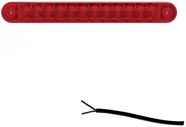 3e remlicht led Fristom opschroefbaar 0.5m kabel, 2 x 1mm² open eind 225x28x13mm 12-24V DC