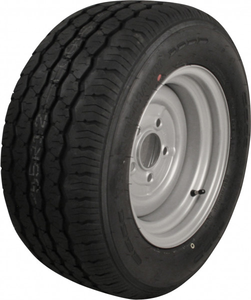 Luchtband + wiel 225/55 R12 Trailermaxx CR-966 8PR + 7.00Ix12H2 ET10 66,5/112/5 104 N staal grijs