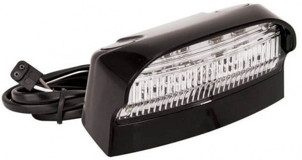 Kentekenlamp LED 12/24v 70 x 42 x 40mm 1000mm 1P-connector LED Autolamps  IP67 CE, ECE-R10 / R4 Wit