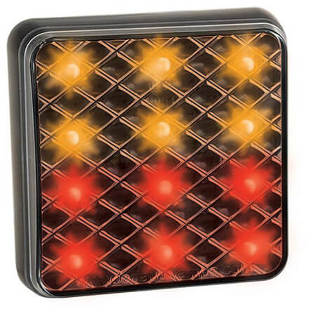 Achterlicht universeel kabel 81 x 81 x 24 opbouw remlicht knipperlicht    achterlicht  50mm IP67 12/24 V CE, ECE-R10 / R7 / R6