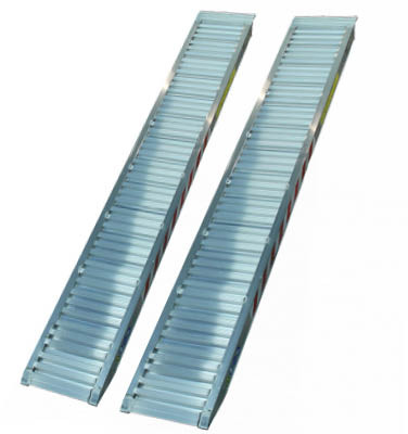 Set oprijplaten recht aluminium 2500 x 360 opleglip ( L standaard )