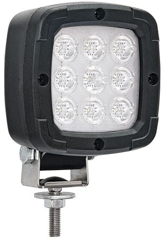 Werklamp IP68 9 x 1,5 Watt Osram LED's kabel 1m 12/55v 13,5 Watt 1700 Lumen 100 x 100 x 74mm ECE-R23 Driving Beam Bij 12 Volt / 17,60A Bij 24 Volt 7,8