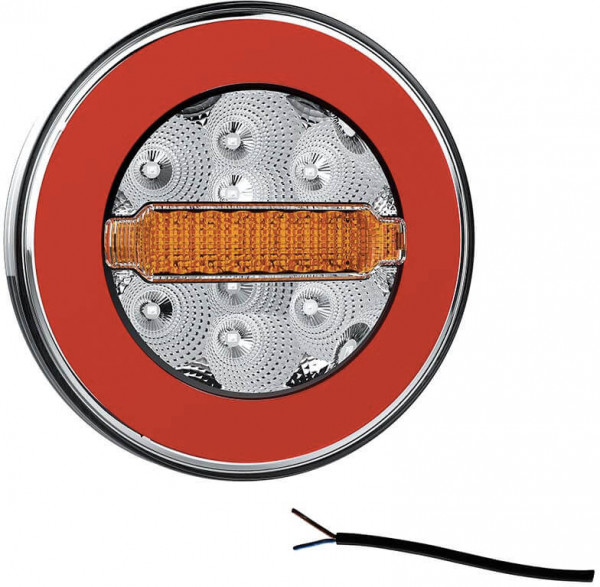 Achterlicht Universeel 100cm kabel ø140 x 50,5mm opbouw remlicht knipperlicht    achterlicht  45mm Waterproof 12/24 V CE, ECE-R10 / R7 / R6 / Y Lavafl