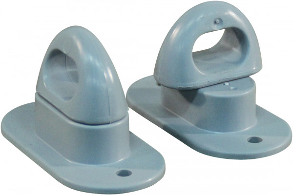 Draaisluiting kunststof voor zeilring 42x22mm signaalgrijs RAL 7004