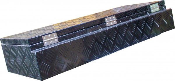 Gereedschapskist aluminium zwart 900x380x170mm kofferslot