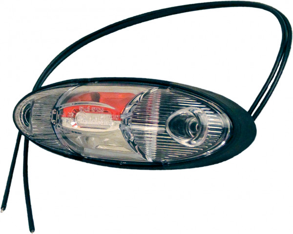 Contourlamp WAS W105 rood / wit, links / rechts, 220mm, 2x0,75mm2