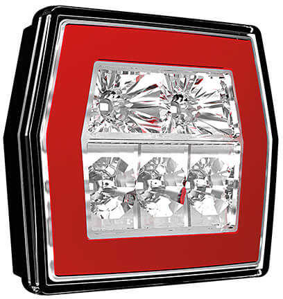 Achterlicht Universeel 5 PIN's bajonet 99,5 x 93 x 39,5mm opbouw remlicht knipperlicht    achterlicht  45mm Waterproof 12/24 V CE, ECE-R10 / R7 / R6 L