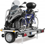 Fiets ombouwset achter de achterlichten