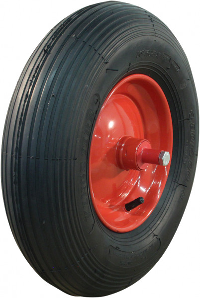 Luchtband + wiel 4.80/4.00-8 S-2301 4PR + 2.50Ax8 ET0 NL96 A3 staal rood