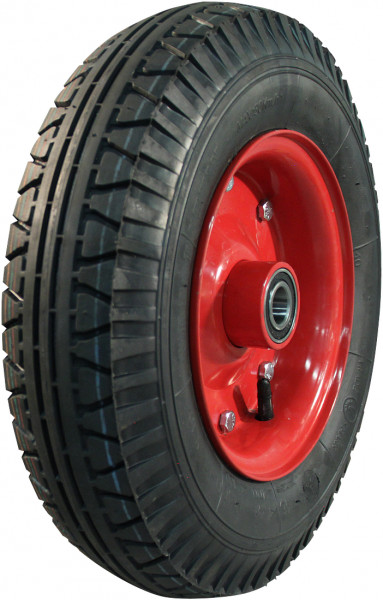 Luchtband + wiel 4.00-8 V-40 8PR + 3.00D-8 ET0 NL88 staal rood