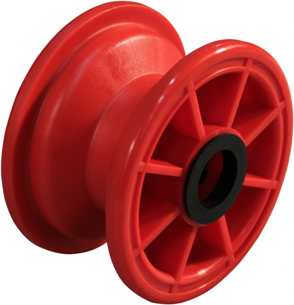 Luchtband + wiel 4.00-4 V-5501 4PR + 2.10x4 rollager Ø25 NL75 52 A3 kunststof rood